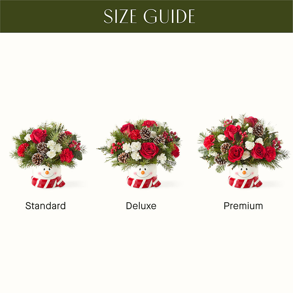 Jolly Snowman Bouquet – Salon Diane Aubin Fleuriste Inc., Jonquiere PQ