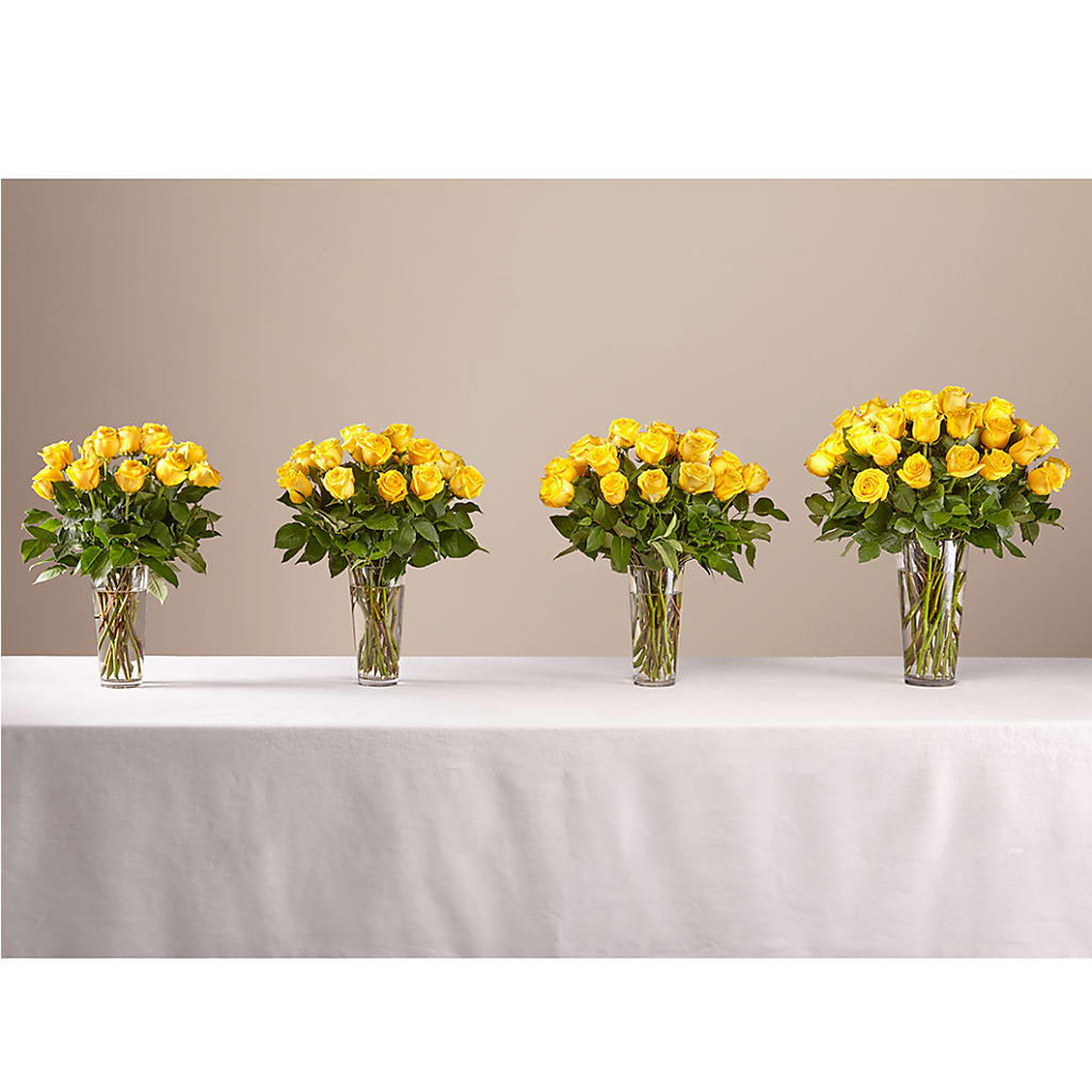 Long Stem Yellow Rose Bouquet – Salon Diane Aubin Fleuriste Inc., Jonquiere PQ
