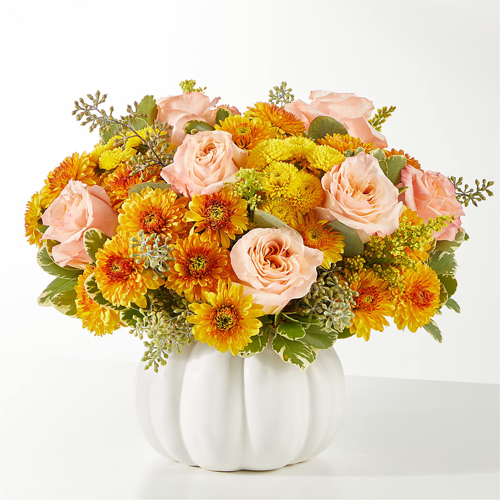 Peachy Pumpkin – Salon Diane Aubin Fleuriste Inc., Jonquiere PQ