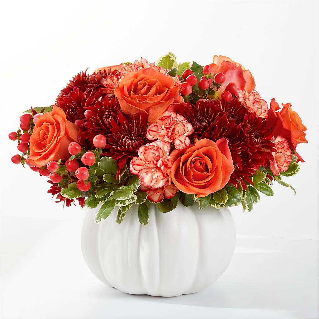 Autumn Air Pumpkin Bouquet – Salon Diane Aubin Fleuriste Inc., Jonquiere PQ