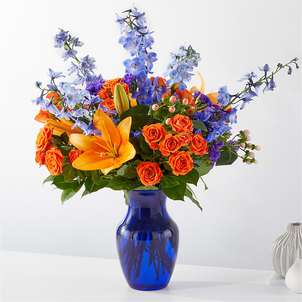 Radiant Citrus Bouquet – Salon Diane Aubin Fleuriste Inc., Jonquiere PQ