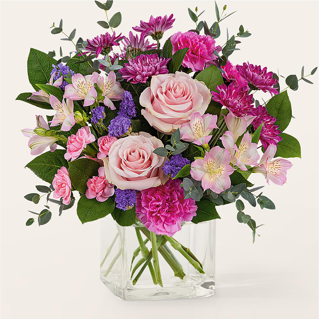 Rosy Radiance Bouquet – Salon Diane Aubin Fleuriste Inc., Jonquiere PQ