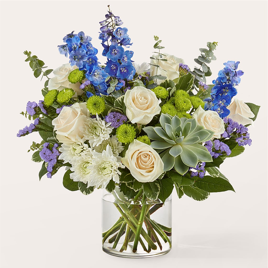 Cerulean Waves Bouquet – Salon Diane Aubin Fleuriste Inc., Jonquiere PQ