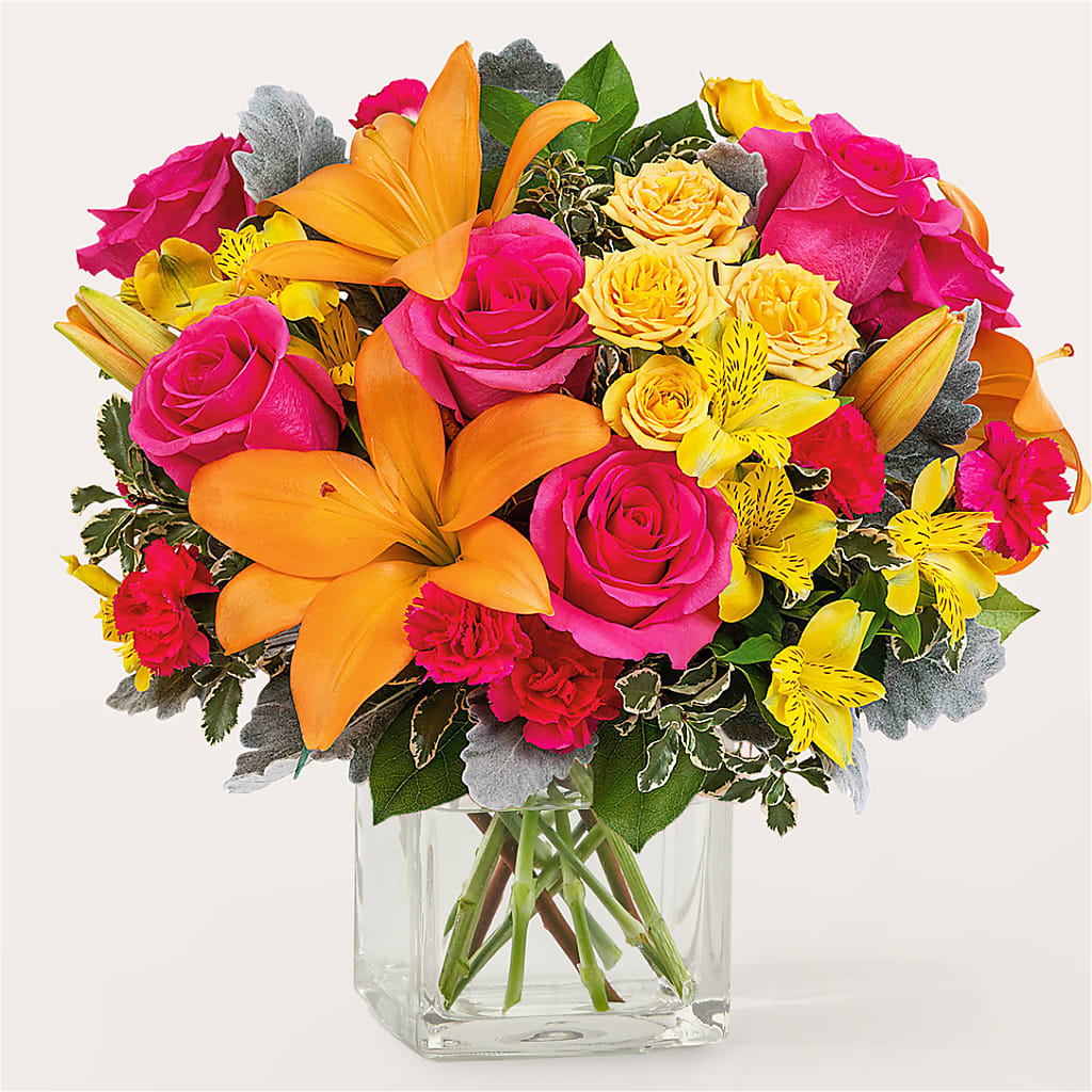 To the Tropics Bouquet – Salon Diane Aubin Fleuriste Inc., Jonquiere PQ