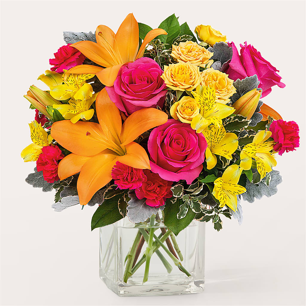 To the Tropics Bouquet – Salon Diane Aubin Fleuriste Inc., Jonquiere PQ
