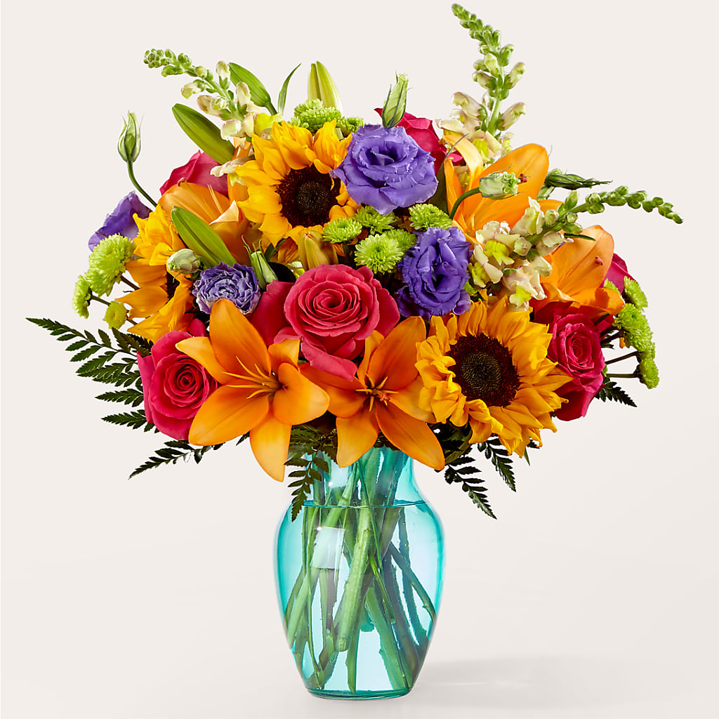 Double Rainbow Bouquet – Salon Diane Aubin Fleuriste Inc., Jonquiere PQ
