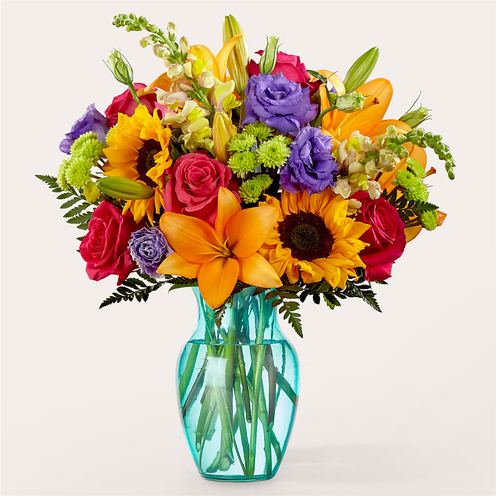 Double Rainbow Bouquet – Salon Diane Aubin Fleuriste Inc., Jonquiere PQ