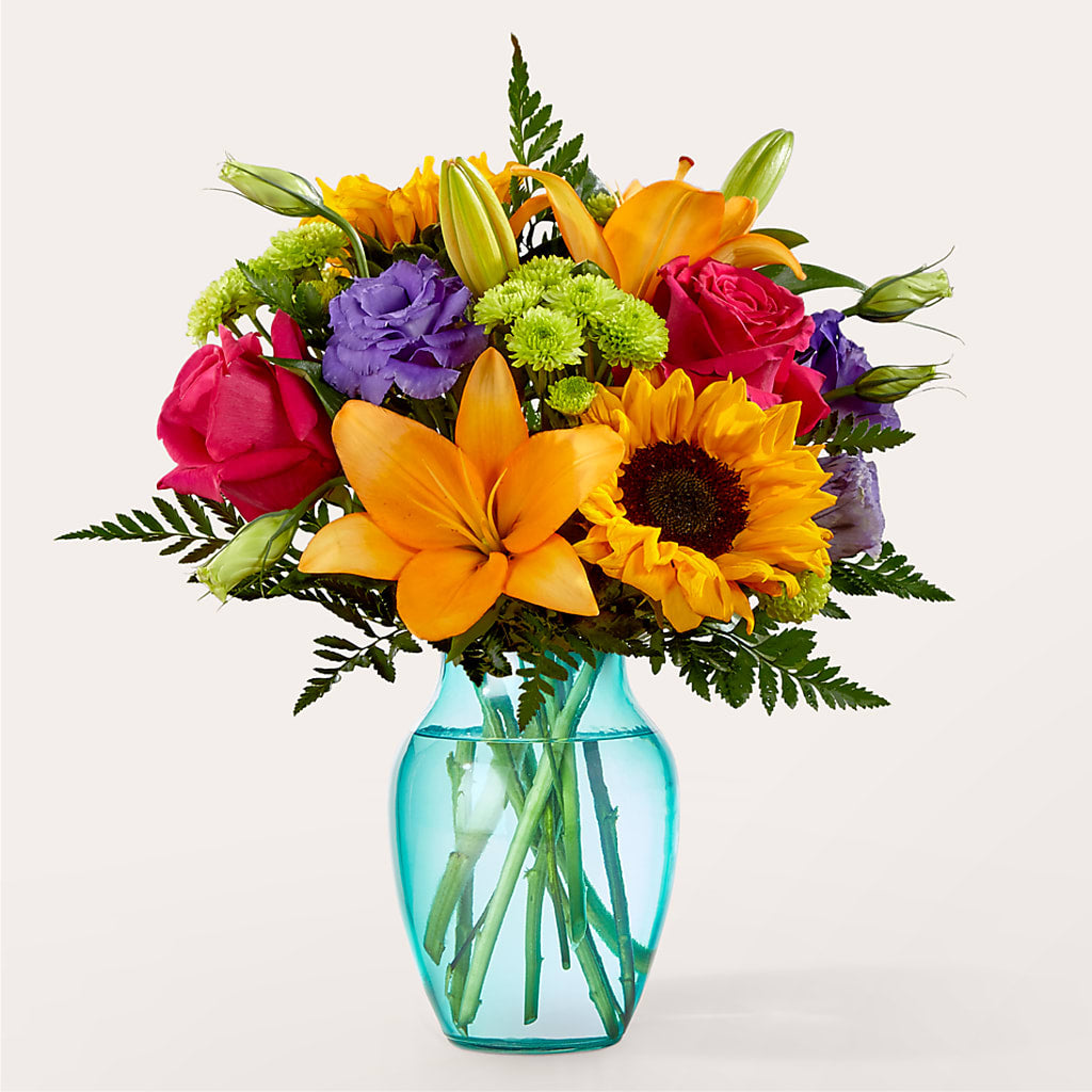 Double Rainbow Bouquet – Salon Diane Aubin Fleuriste Inc., Jonquiere PQ
