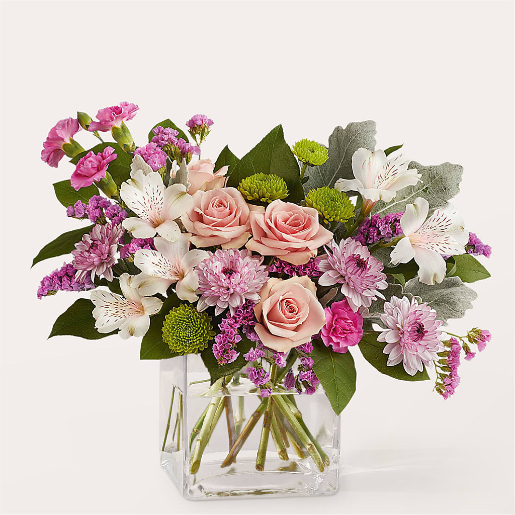 Pink Suede Bouquet – Salon Diane Aubin Fleuriste Inc., Jonquiere PQ