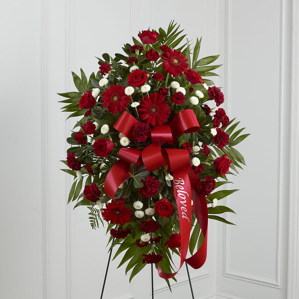 Treasured Memories Standing Spray – Salon Diane Aubin Fleuriste Inc., Jonquiere PQ