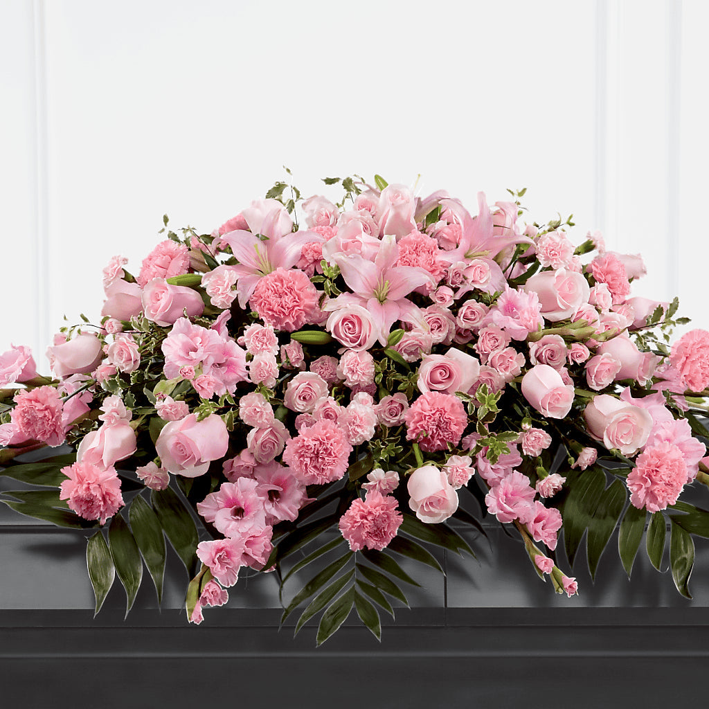 Garden of Comfort Casket Spray (Standard) – Salon Diane Aubin Fleuriste Inc., Jonquiere PQ