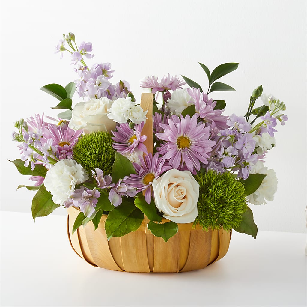 Peace & Love Basket – Salon Diane Aubin Fleuriste Inc., Jonquiere PQ
