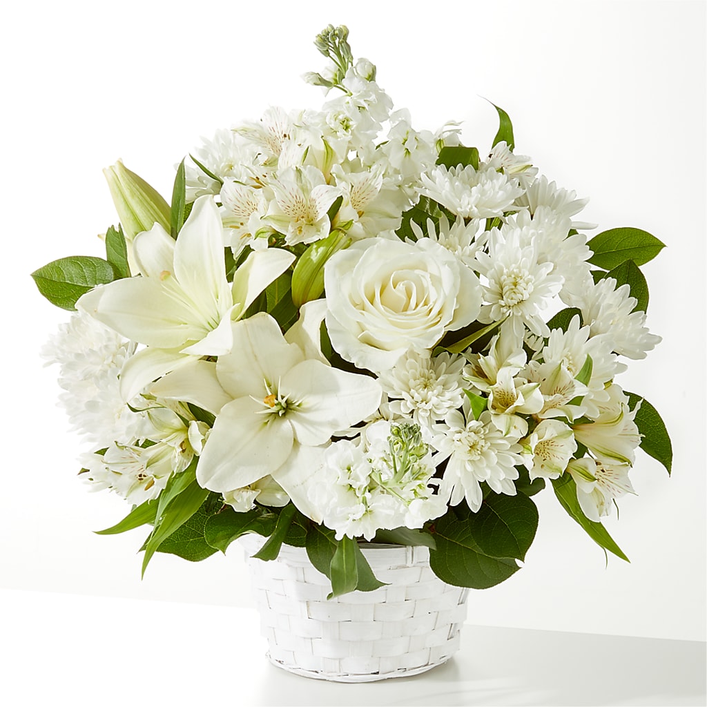 Peaceful Reflections Arrangement – Salon Diane Aubin Fleuriste Inc., Jonquiere PQ