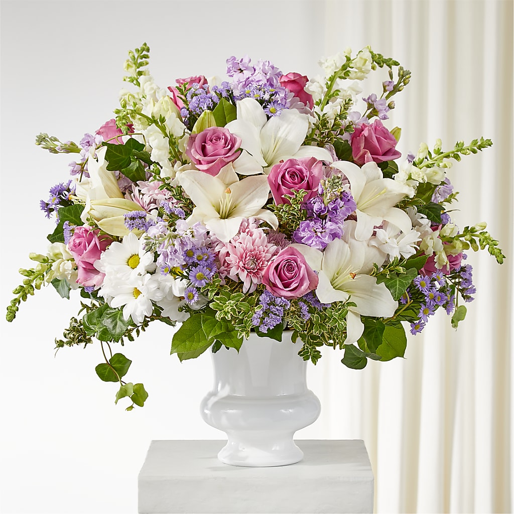 Remarkable Life Urn Arrangement – Salon Diane Aubin Fleuriste Inc., Jonquiere PQ