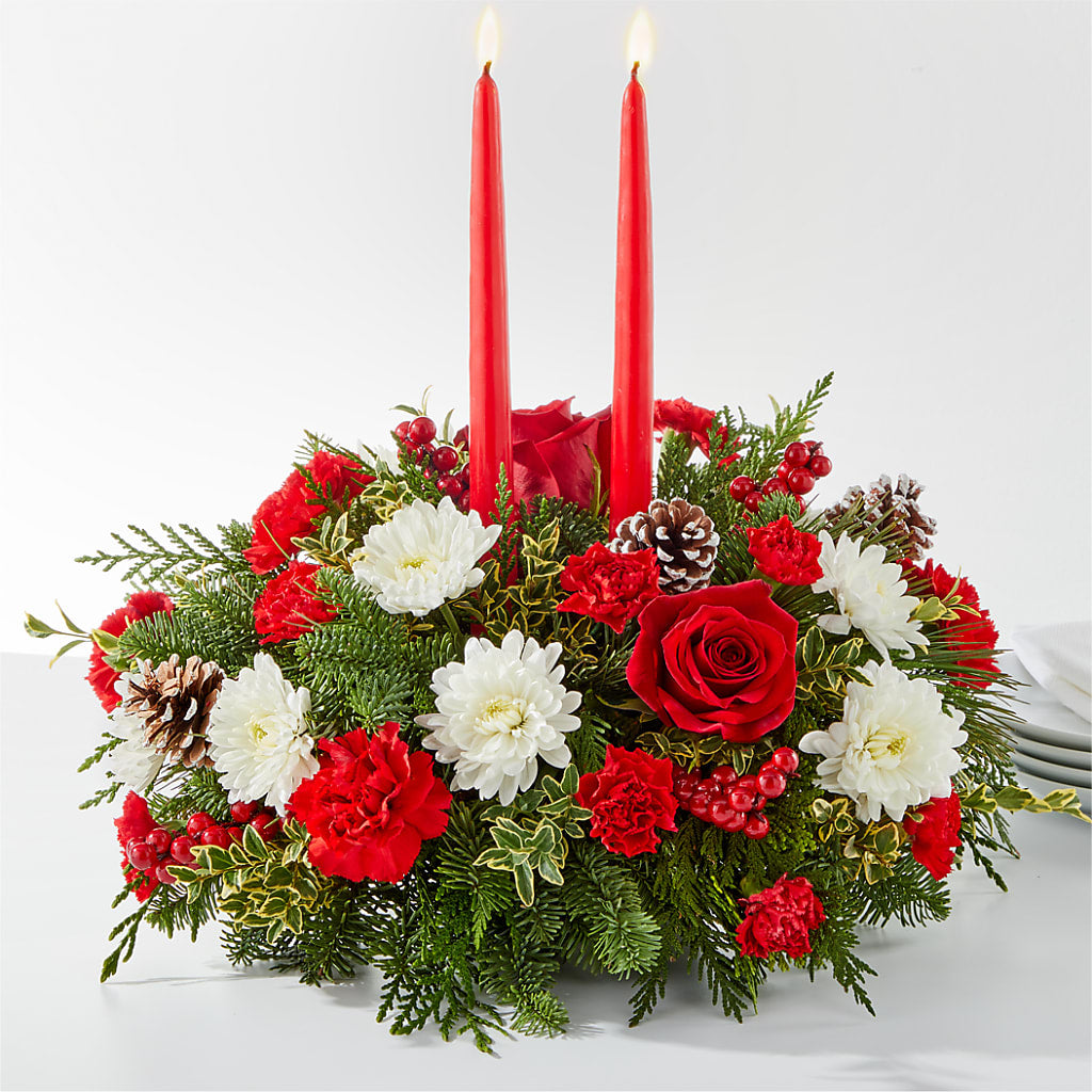 Holiday Soiree Centerpiece – Salon Diane Aubin Fleuriste Inc., Jonquiere PQ
