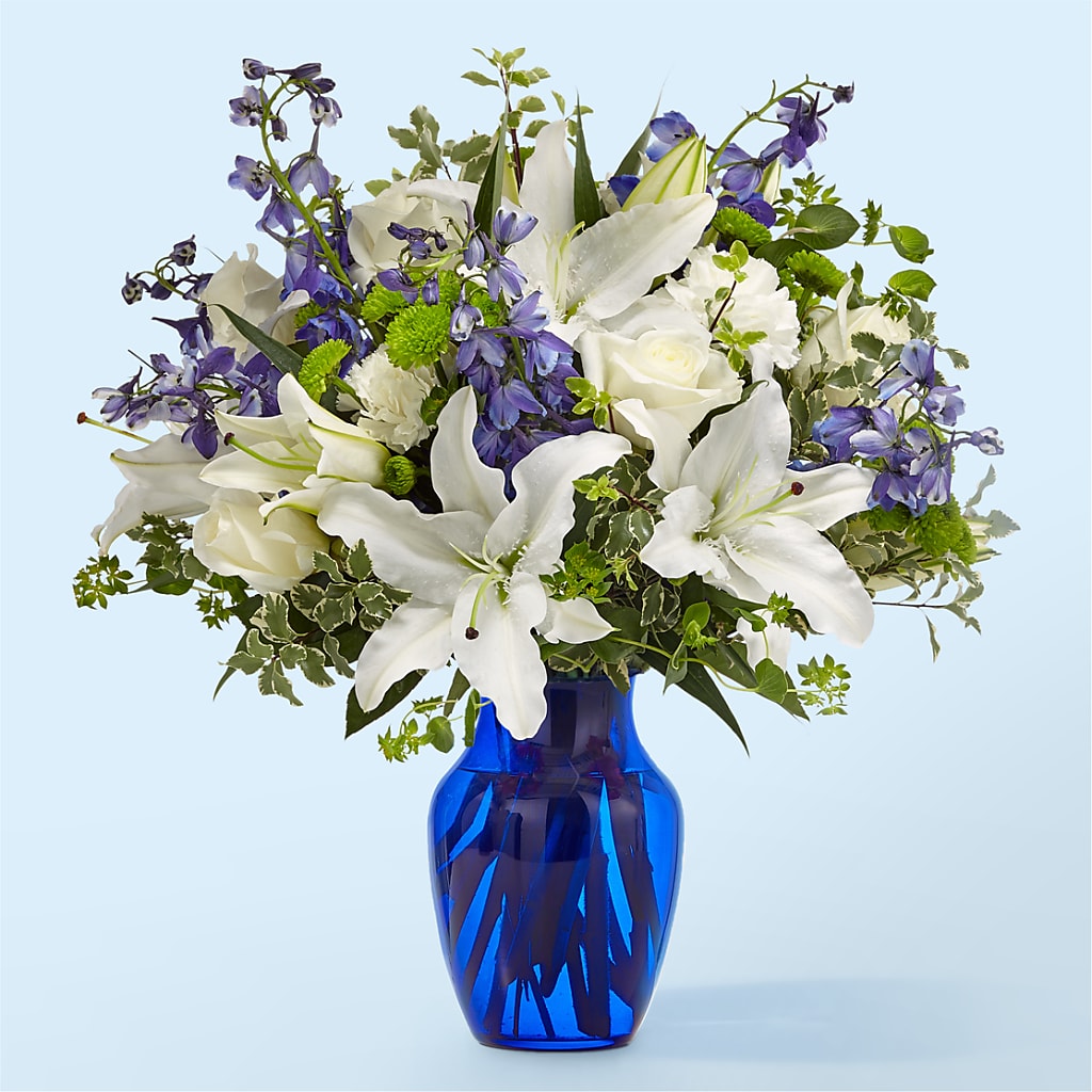 Santorini Bouquet – Salon Diane Aubin Fleuriste Inc., Jonquiere PQ
