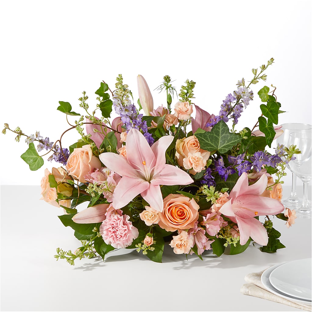 Blossom Time Centerpiece – Salon Diane Aubin Fleuriste Inc., Jonquiere PQ