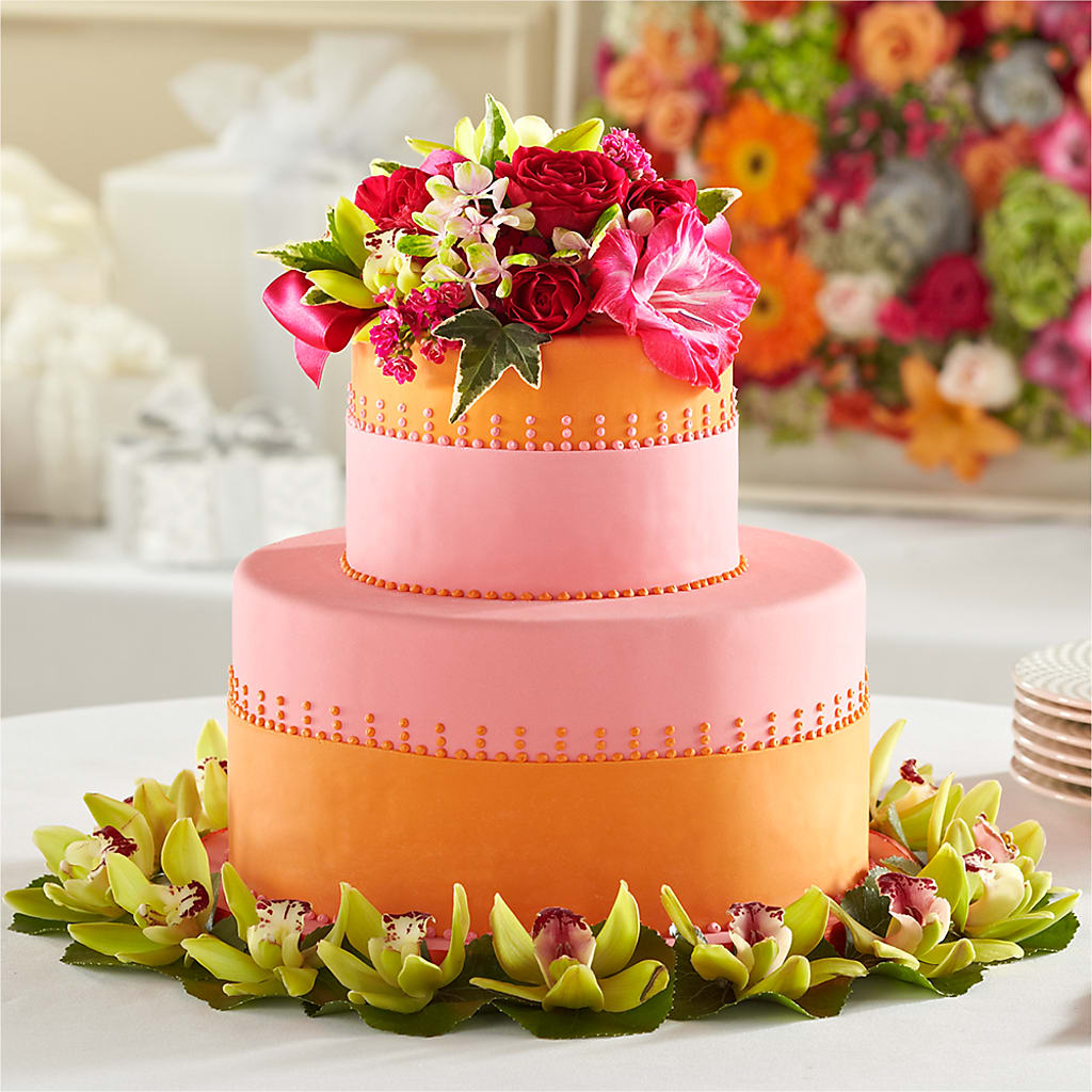 Sweet Citrus Cake Decor – Salon Diane Aubin Fleuriste Inc., Jonquiere PQ