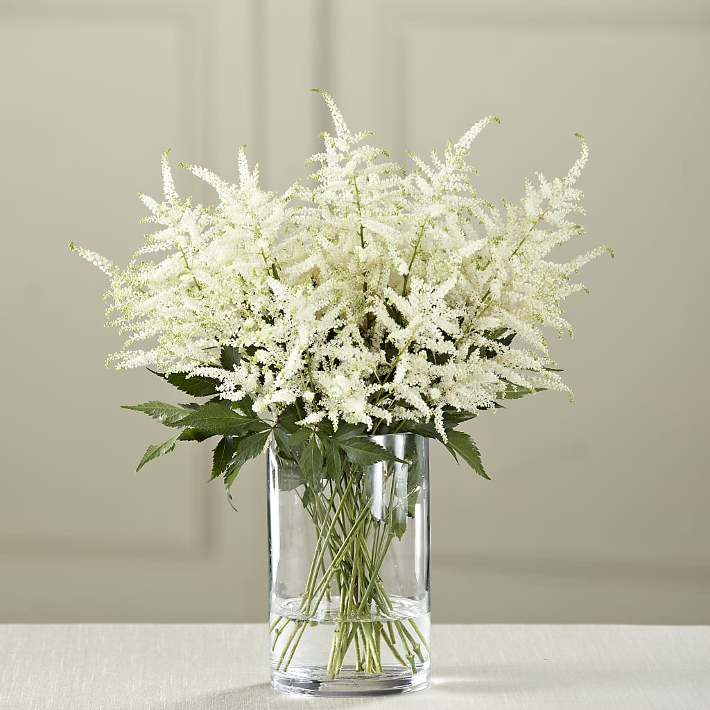 White Astilbe Bouquet – Salon Diane Aubin Fleuriste Inc., Jonquiere PQ
