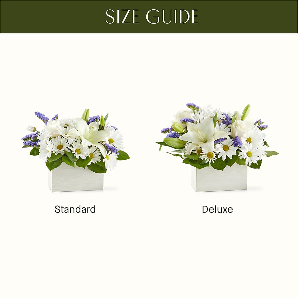 Beyond Blue Box Bouquet –  Salon Diane Aubin Fleuriste Inc., Jonquiere PQ