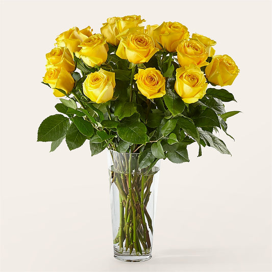 Long Stem Yellow Rose Bouquet –  Salon Diane Aubin Fleuriste Inc., Jonquiere PQ
