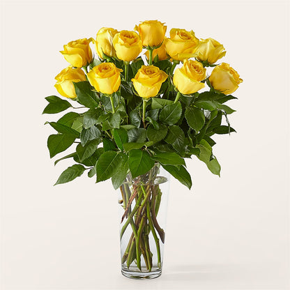 Long Stem Yellow Rose Bouquet –  Salon Diane Aubin Fleuriste Inc., Jonquiere PQ