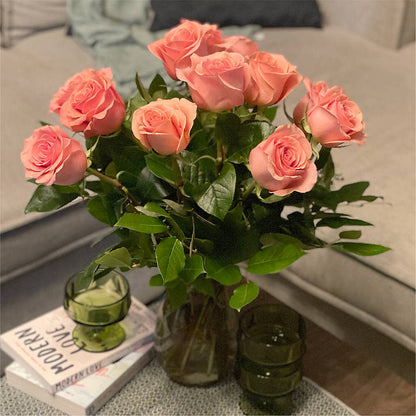 Long Stem Pink Rose Bouquet –  Salon Diane Aubin Fleuriste Inc., Jonquiere PQ