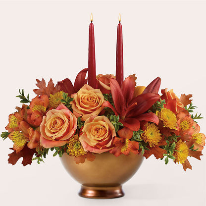 Harvest Table Centerpiece –  Salon Diane Aubin Fleuriste Inc., Jonquiere PQ