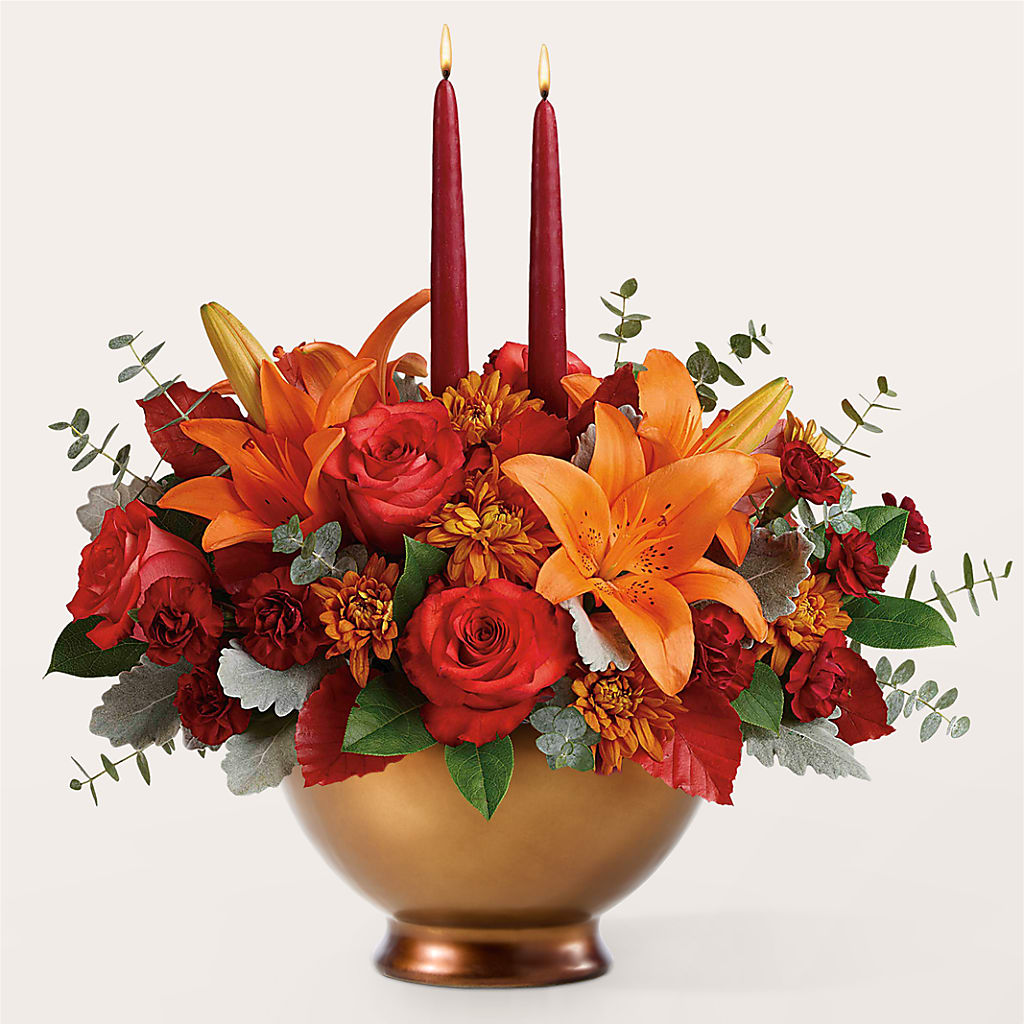Fruits of Fall Centerpiece –  Salon Diane Aubin Fleuriste Inc., Jonquiere PQ