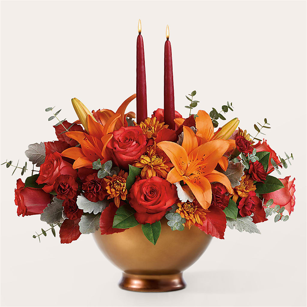 Fruits of Fall Centerpiece –  Salon Diane Aubin Fleuriste Inc., Jonquiere PQ