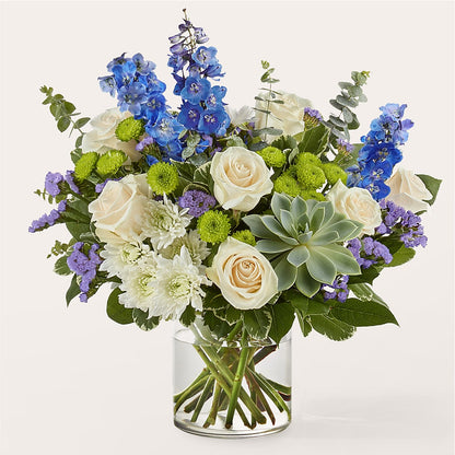 Cerulean Waves Bouquet –  Salon Diane Aubin Fleuriste Inc., Jonquiere PQ