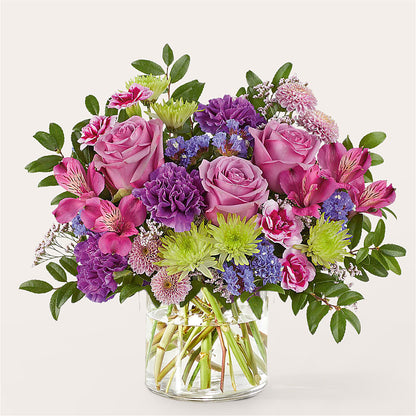 Glass Half Full Bouquet –  Salon Diane Aubin Fleuriste Inc., Jonquiere PQ