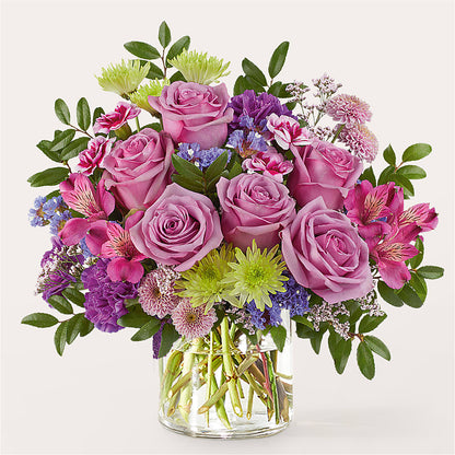 Glass Half Full Bouquet –  Salon Diane Aubin Fleuriste Inc., Jonquiere PQ