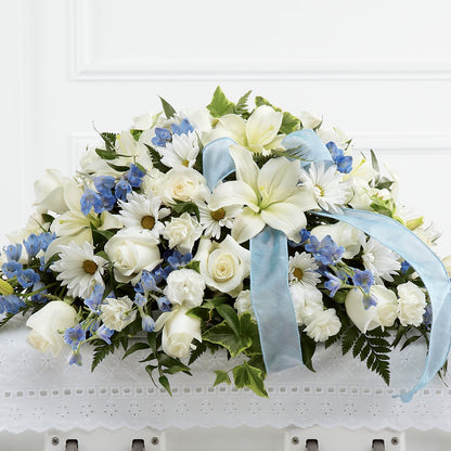 Tender Treasure Casket Spray –  Salon Diane Aubin Fleuriste Inc., Jonquiere PQ