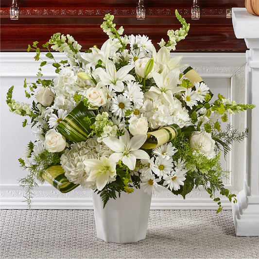 Thoughts of Tranquility Floor Basket –  Salon Diane Aubin Fleuriste Inc., Jonquiere PQ