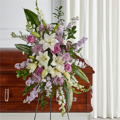 Grateful Hearts Standing Spray –  Salon Diane Aubin Fleuriste Inc., Jonquiere PQ