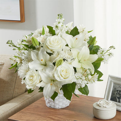 Peaceful Reflections Arrangement –  Salon Diane Aubin Fleuriste Inc., Jonquiere PQ
