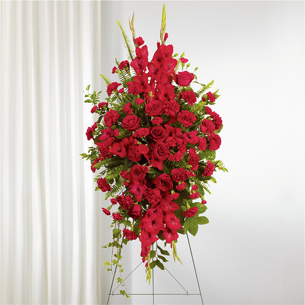 From the Heart Standing Spray –  Salon Diane Aubin Fleuriste Inc., Jonquiere PQ