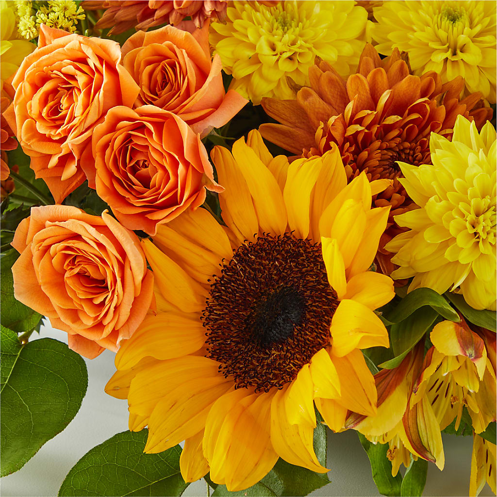 Autumn Harmony Centerpiece –  Salon Diane Aubin Fleuriste Inc., Jonquiere PQ