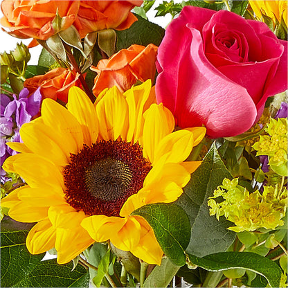 Vibrant Greetings Bouquet –  Salon Diane Aubin Fleuriste Inc., Jonquiere PQ