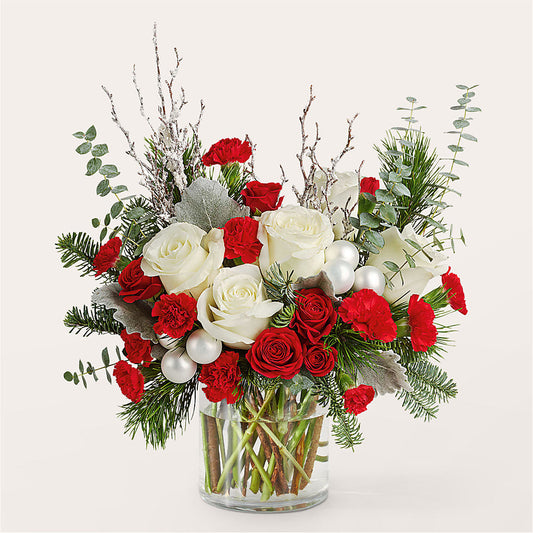 Trimming the Tree Bouquet –  Salon Diane Aubin Fleuriste Inc., Jonquiere PQ