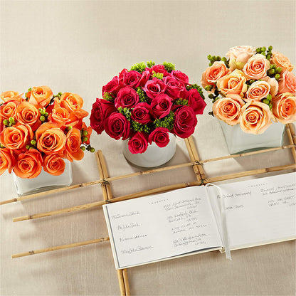 Dawn Rose Centerpiece –  Salon Diane Aubin Fleuriste Inc., Jonquiere PQ