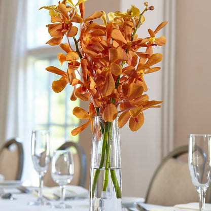 Orange Mokara Bud Vase –  Salon Diane Aubin Fleuriste Inc., Jonquiere PQ
